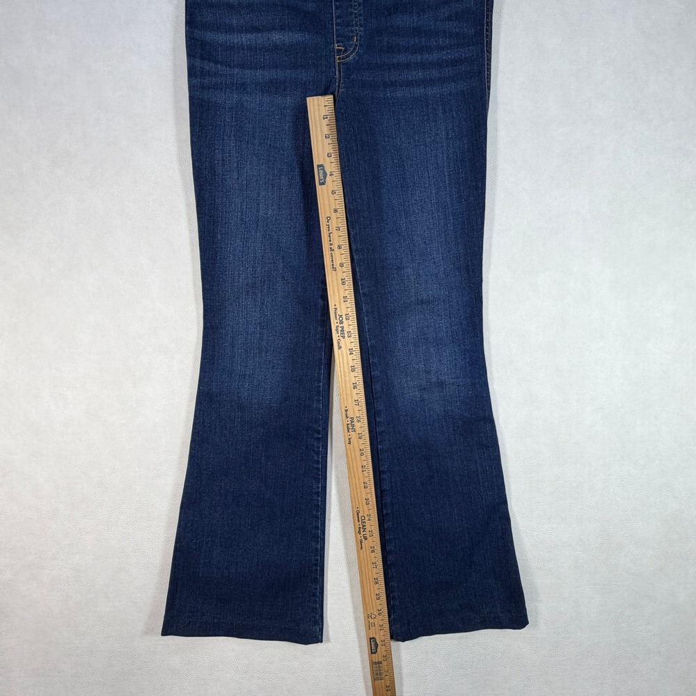 Spanx Flare Jeans Size Large Dark Indigo Pull On High Rise Denim Pants L - Picture 5 of 13